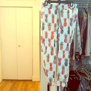 J Crew cotton pineapple pants